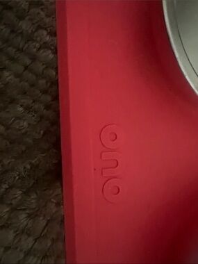Ono Red Silicone double pet feeder